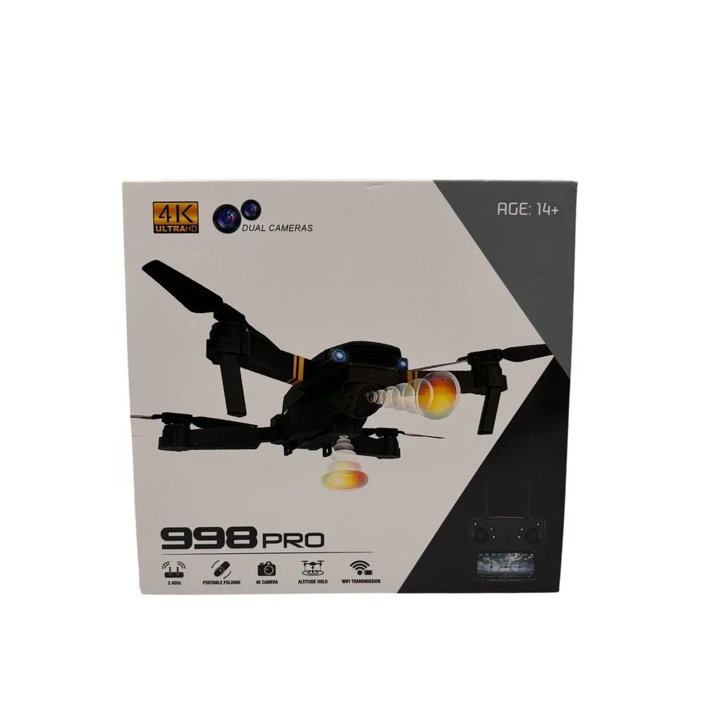 998 PRO Micro Foldable Drone Set 4K Dual Cameras Altitude Hold WiFi Transmission